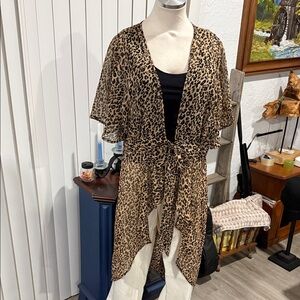 Leopard Print Kimono Cardigan